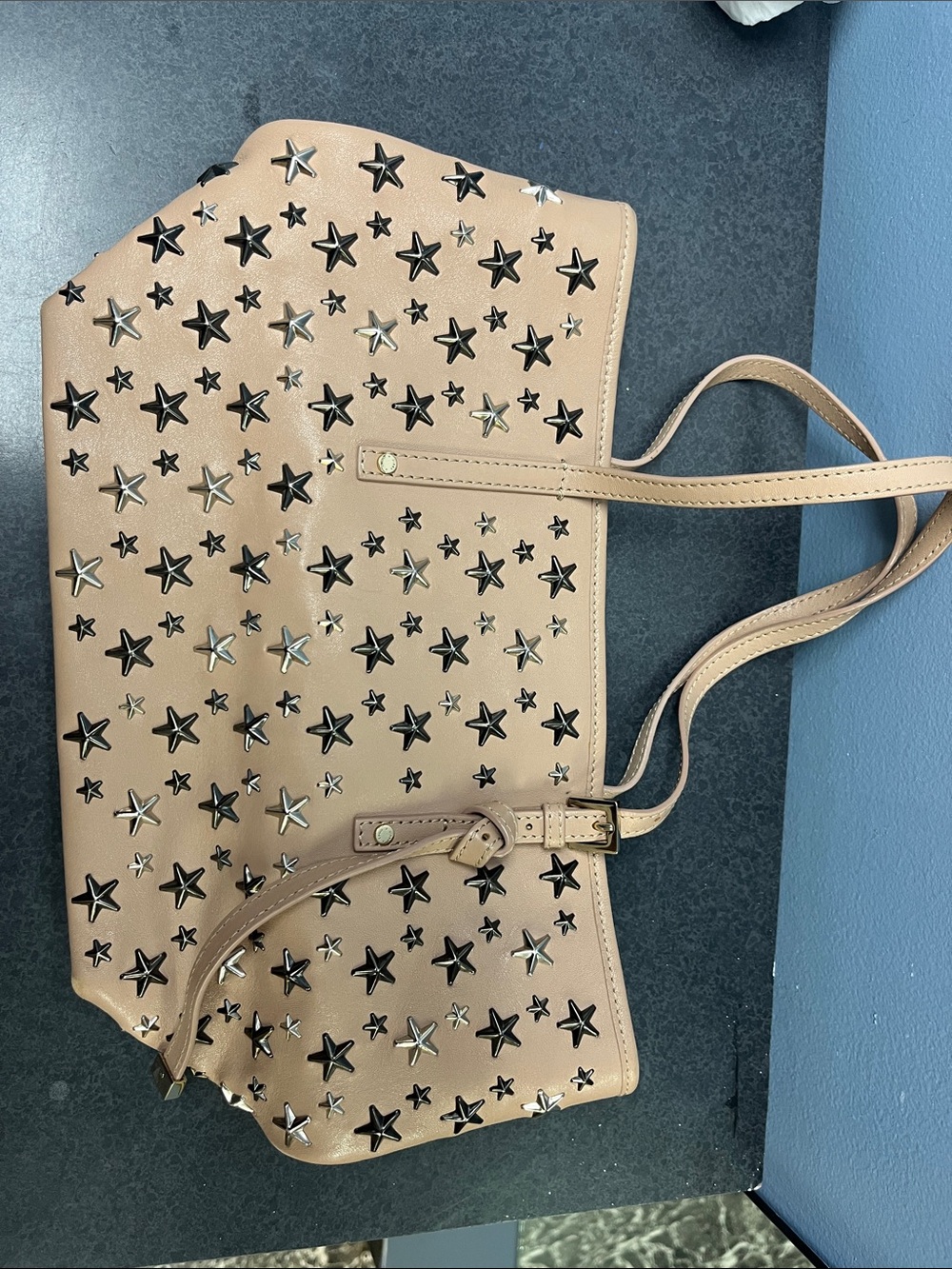 Jimmy Choo Nude Star-Studded Tote